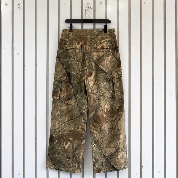 Camo Wide-Leg Denim Pants