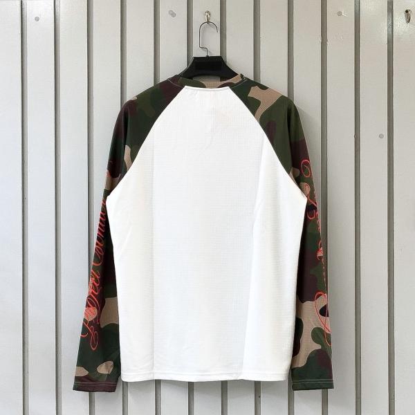 Diesel Camo-Sleeve Raglan Long Sleeve Tee