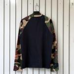 Diesel Camo-Sleeve Raglan Long Sleeve Tee