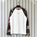 Diesel Camo-Sleeve Raglan Long Sleeve Tee