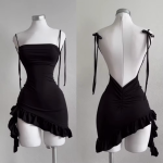 Sexy Sleelveless Backless Mini Dress