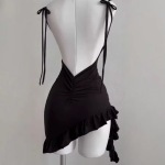 Sexy Sleelveless Backless Mini Dress